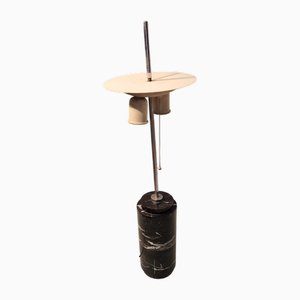 Tischlampe aus schwarzem Marquinia Marmor von Knoll, 1970er