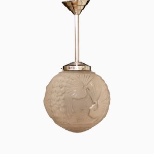 Large French Art Deco Pendant Light from Muller Frères, 1920s