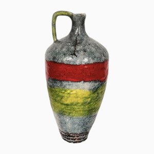 Vintage Majolica Vase by Guido Gambone, 1950s