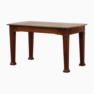 Art Deco Dining Table in Oak with Carved Frieze, 1920s