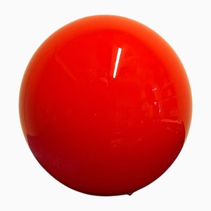 Vintage Red Glass Ball Table Lamp from Honsel, 2000s