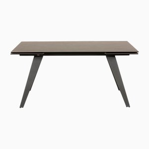 Table de Salle à Manger Extensible en Verre Marron et Céramique de Kare Amsterdam
