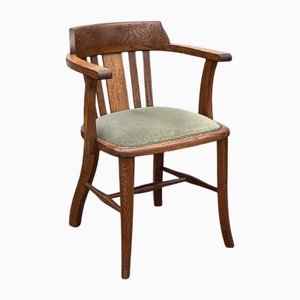 Chaise de Bureau Édouardienne en Chêne