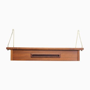Dänisches Vintage Teak Regal mit Schublade, 1960er