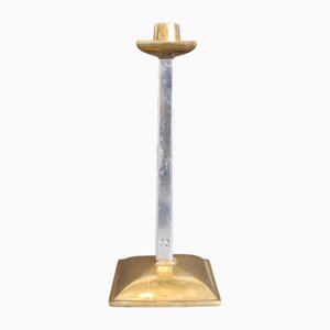Aluminium and Brass Candlestick by David Marshall, 1980s