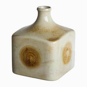 Mid-Century Modern Wood Imprint Studio Pottery Vase, 1940s