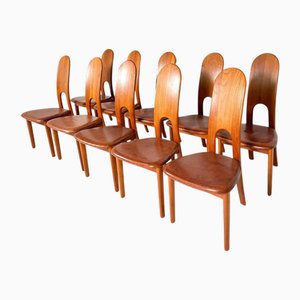 Mid-Century Modern Scandinavian Chairs, Set of 10