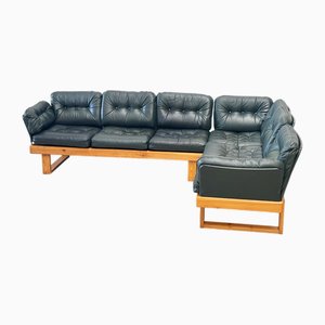 Banc d'Angle Vintage Vert Foncé, Allemagne, 1970s, Set de 2
