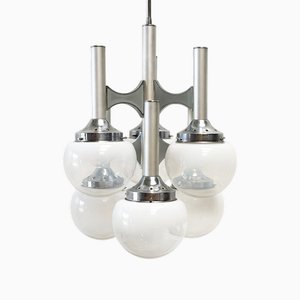 Trumpet Chandelier in Chrome by Sciolari
