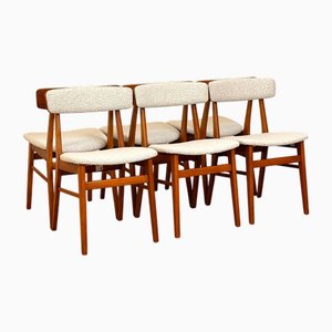 Dining Chairs in Beech and Teak from Farstrup, Set of 6