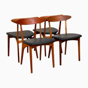 Skagen Stühle aus Eiche & Teak von Kurt Ostervig, Dänemark, 1950er-1960er, 4er Set