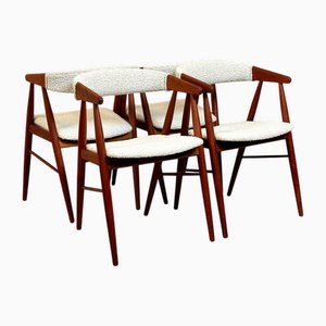 Chairs in Teak by Ejner Larsen and Aksel Bender Madsen, Denmark, 1950s-1960s, Set of 4