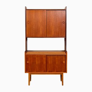 Libreria svedese in teak e faggio