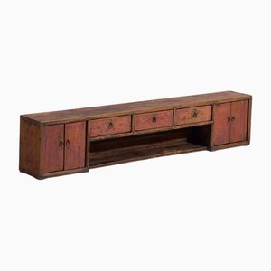 Antique Base Sideboard with Red Patina, 1900
