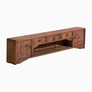 Antique Oriental Sideboard with Floral Details, 1900