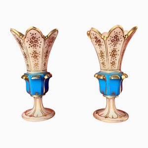 Opaline Vases, Set of 2