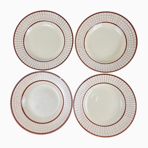 Vintage Soup Plates from Longchamp, 1950s, Set of 4
