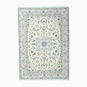 Hand-Knotted Nain Rug in Silk