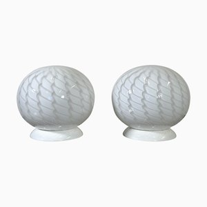 Lampade da tavolo in vetro di Murano, anni '70, set di 2