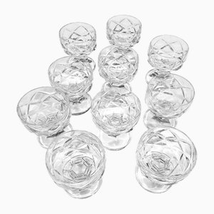 Crystal Bowls in the style of Saint Louis, France, Set of 10