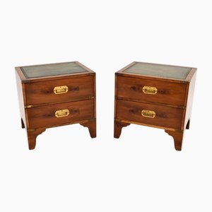 Comodini vintage in legno di tasso, 1930, set di 2