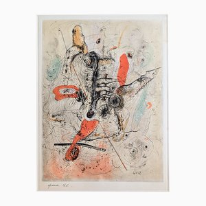 Otto Wols, Red Royal, Signed Engraving in Colors, 1963