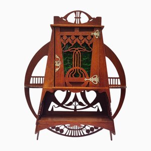 Credenza Art Nouveau in quercia, fine XIX secolo