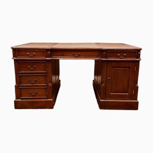 Scrivania inglese con intarsio marrone