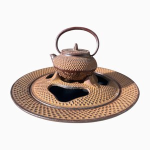 Servizio da tè in ghisa, Giappone, anni '50, set di 2
