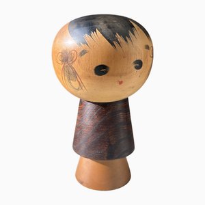 Vintage Chamekko Kokeshi Doll by Masao Watanabe, Japan, 1950s