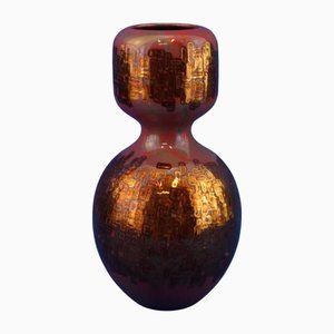Modern Futuristic Ceramic Double-Bulb Vase by Ivo Sassi, Italy, 1950s