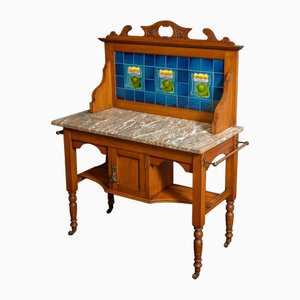 Lavabo Victorien en Bouleau, 1890s