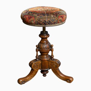 Victorian Piano Stool in Walnut