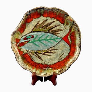 Futurist Ceramic Plate by Riccardo Gatti, Italy, 1920s