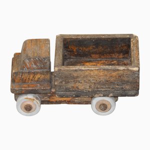 Wooden Truck Toy, France, 1950s