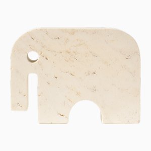 Italian Travertine Elephant Figurine from Fratelli Mannelli, 1970s