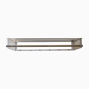 Wandgarderobe aus Acrylglas & Messing von Vereinigte Werkstätten München, 1960er