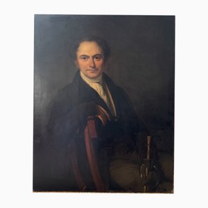 Großes Porträt eines englischen Gentleman, 1800-1820, Öl auf Leinwand