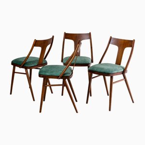 Nussholz Stühle von Mier, 4 . Set