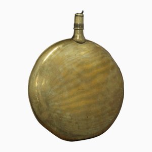 Large Brass Water Bottle, France, 1940s