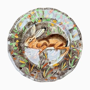 Plato Rambouillet de Gien, Lapin, Francia, años 70