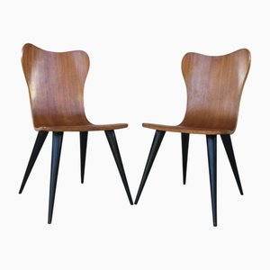 Mid-Century Chairs with Conical Legs, 1950s, Set of 2
