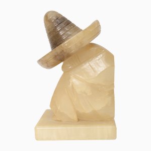 Sombrero Buchstütze aus Marmor mit Siesta, 1970er