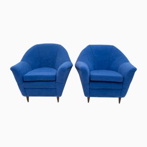 Mid-Century Modern Italian Armchairs, 1950s, Set of 2