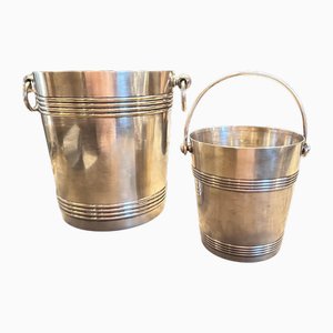 Mid-Century Modern Weinkühler & Eiskübel von Gallia Christofle, 1950er, 2er Set