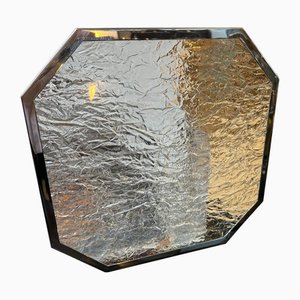 Modern Ice Acrtkic and Silver Plated Tray by Ulderico Cavinato, 1980s