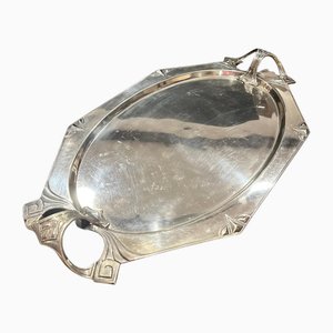 Judgenstil Silver Plated Tray by Albert Kohler for W.M.F., 1890s