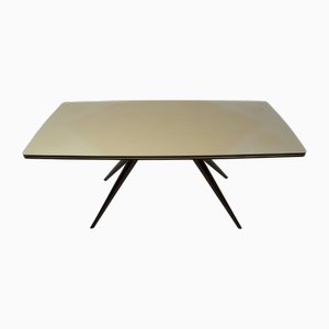 Mesa de comedor italiana Mid-Century moderna de nogal, años 50