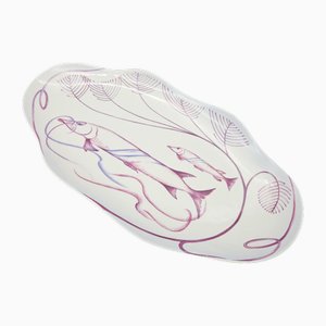 Piatto da portata Art Nouveau in porcellana. 1900-1920