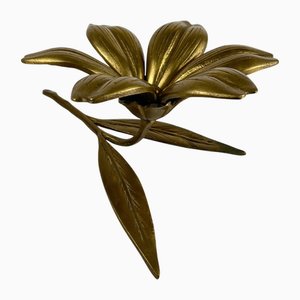 Großer Blumenaschenbecher aus Messing, 1970er